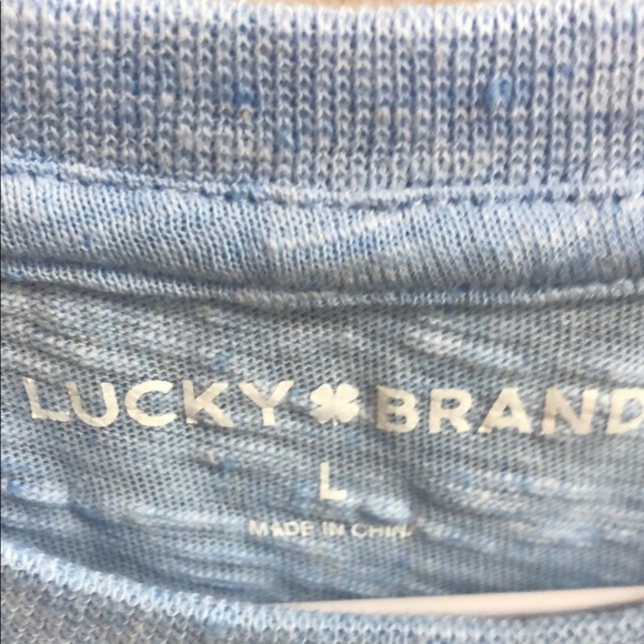 Lucky Brand Blue Short Sleeve Tee Casual Comfort - Picture 2 of 7